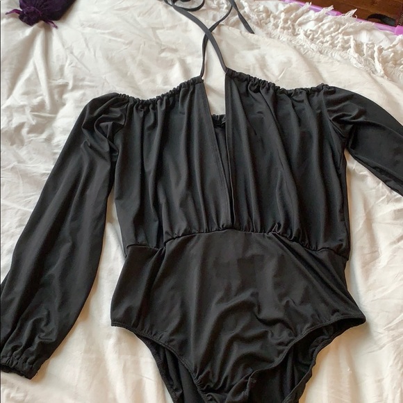 Plunge Off The Shoulder Bodysuit - Picture 1 of 3